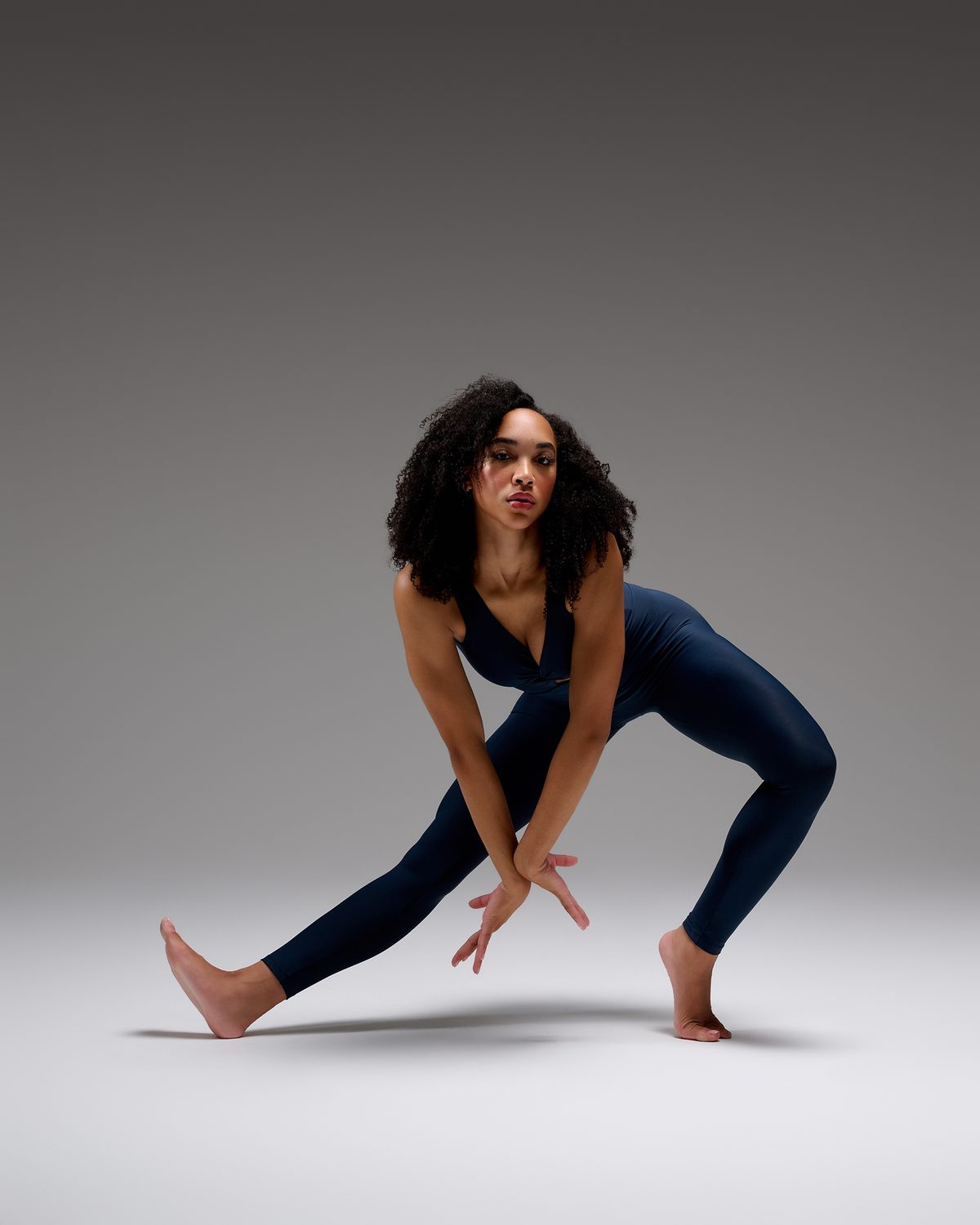 Marleigh McKay in a low contemporary lunge